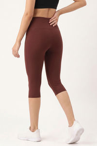 Zelocity Quick Dry Training 3/4th Leggings - Friar Brown — thumbnail 4